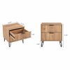 Manhattan Comfort 3-Piece DUMBO 5-Drawer Tall Dresser, 3-Drawer Standard Dresser and Nightstand 2.0 in Golden Brown 3-DB09-GB